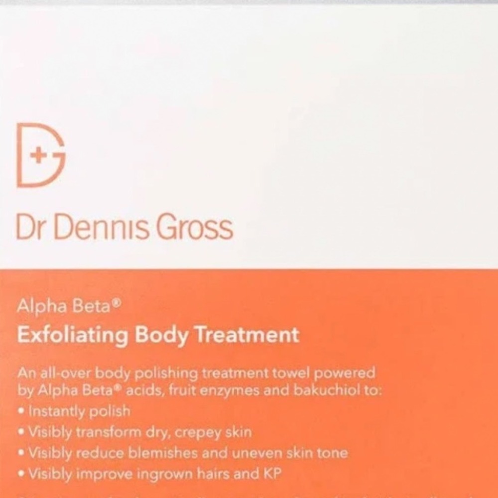 Dr Dennis Gross Skincare 8 PK Alpha Beta Body Exfoliant 8 Count 10ml Wipes New